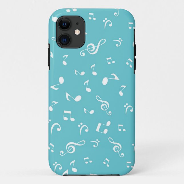 Funda De Case-Mate Para iPhone Patrón musical (Reverso)