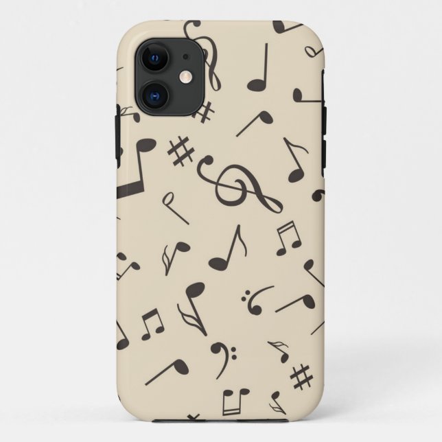 Funda De Case-Mate Para iPhone Patrón musical (Reverso)