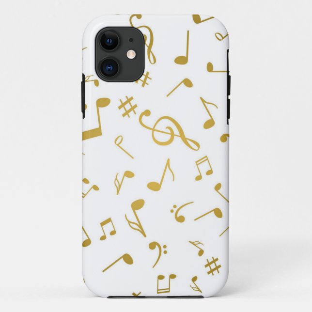 Funda De Case-Mate Para iPhone Patrón musical (Reverso)