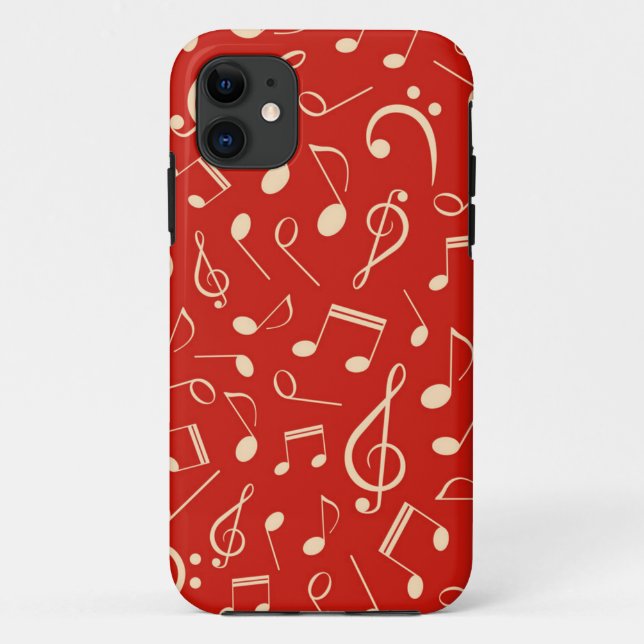 Funda De Case-Mate Para iPhone Patrón musical (Reverso)