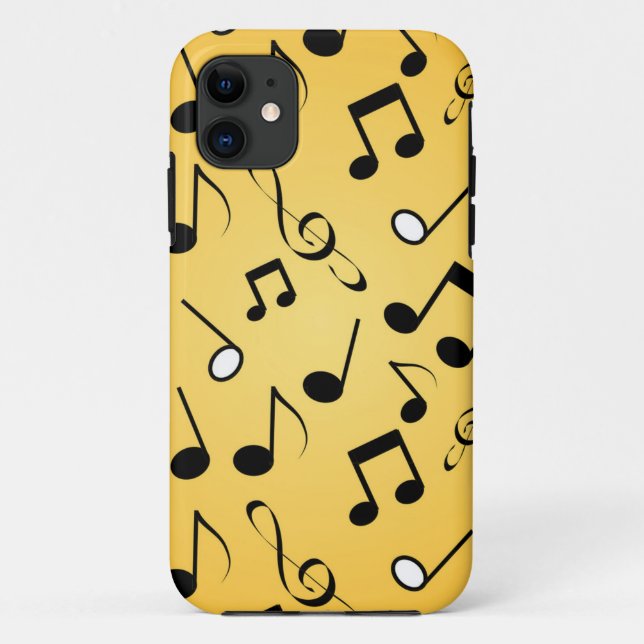 Funda De Case-Mate Para iPhone Patrón musical (Reverso)