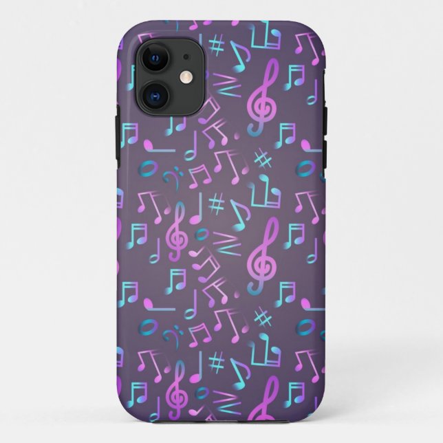 Funda De Case-Mate Para iPhone Patrón musical (Reverso)