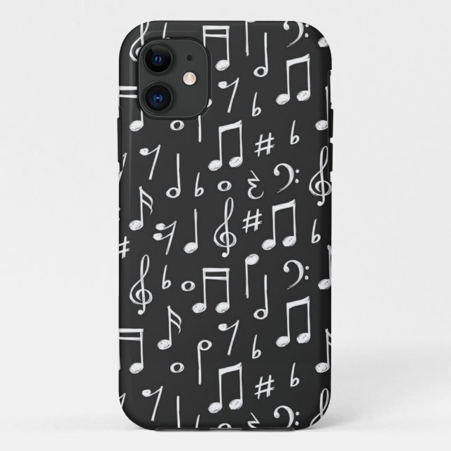 Funda De Case-Mate Para iPhone Patrón musical (Reverso)