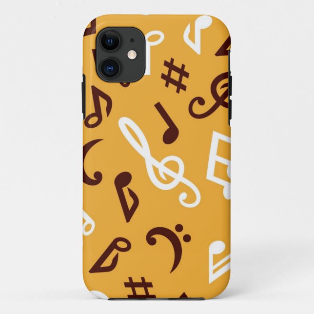Funda De Case-Mate Para iPhone Patrón musical (Reverso)