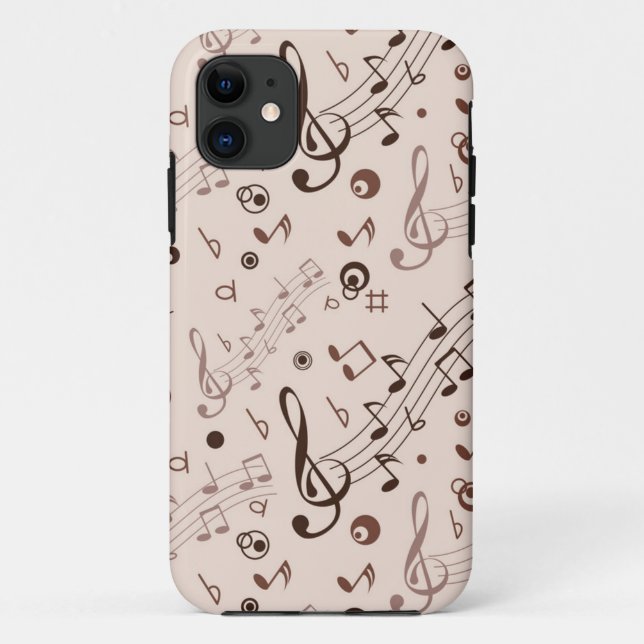 Funda De Case-Mate Para iPhone Patrón musical (Reverso)