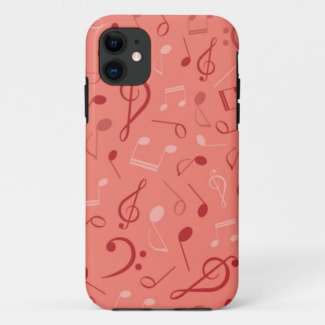 Funda De Case-Mate Para iPhone Patrón musical (Reverso)