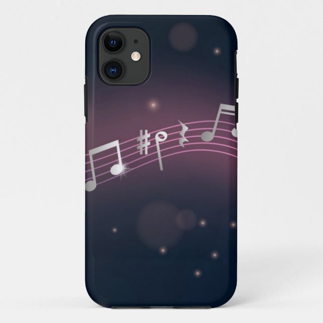 Funda De Case-Mate Para iPhone Patrón musical (Reverso)
