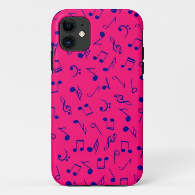 Funda De Case-Mate Para iPhone Patrón musical (Reverso)