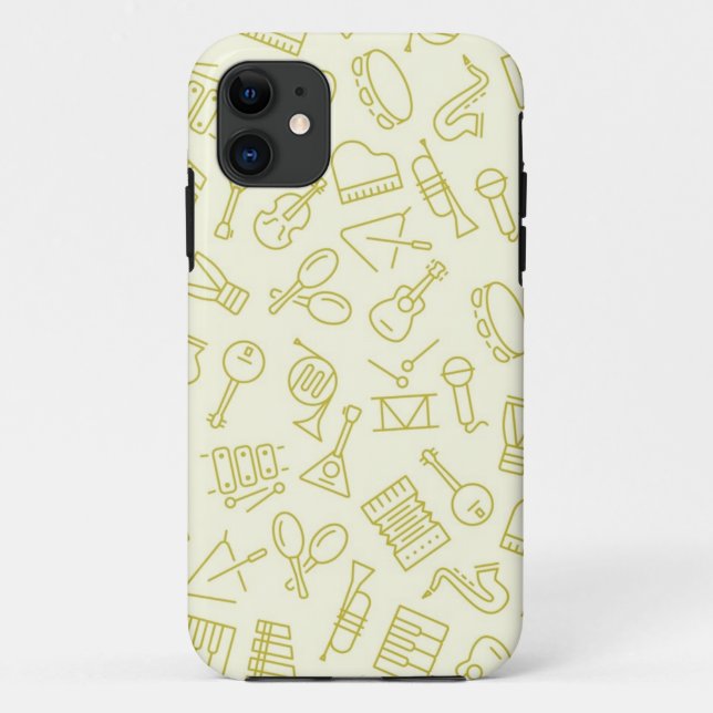 Funda De Case-Mate Para iPhone Patrón musical (Reverso)