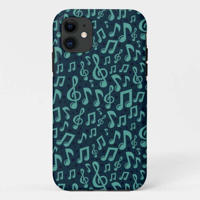 Funda De Case-Mate Para iPhone Patrón musical (Reverso)