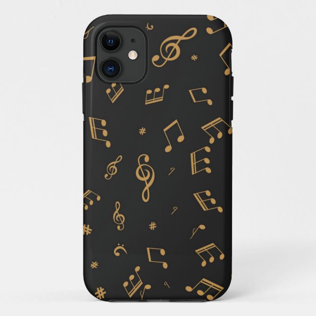 Funda De Case-Mate Para iPhone Patrón musical (Reverso)
