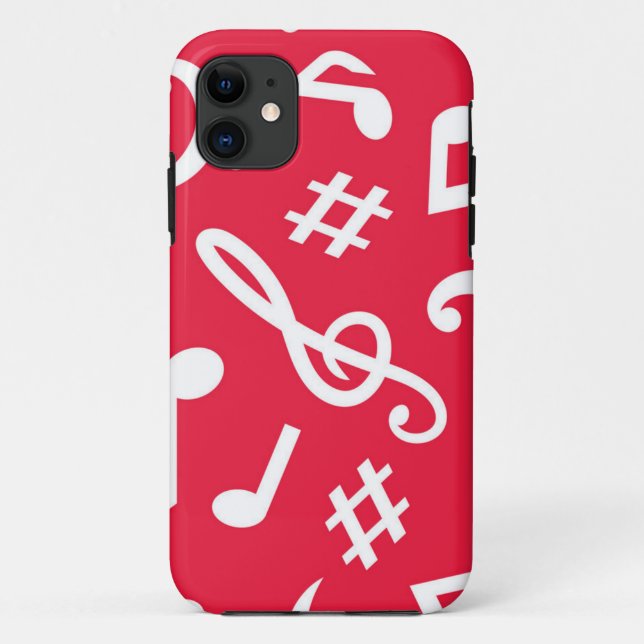 Funda De Case-Mate Para iPhone Patrón musical (Reverso)