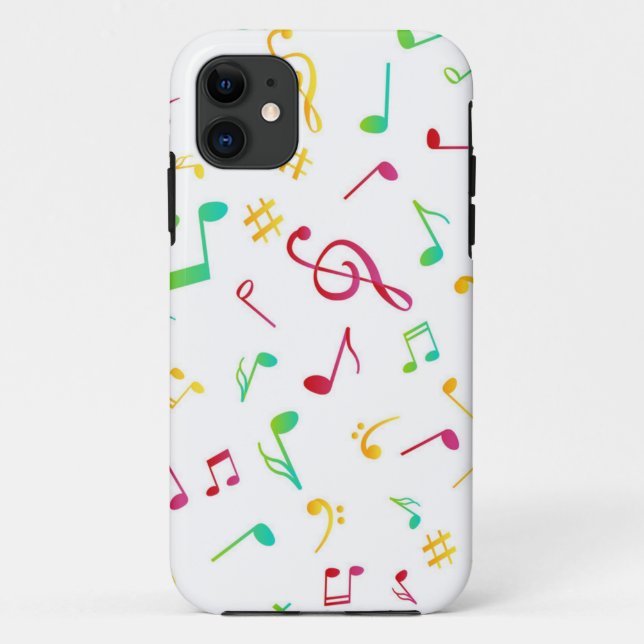 Funda De Case-Mate Para iPhone Patrón musical (Reverso)