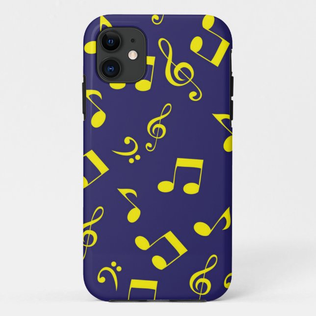 Funda De Case-Mate Para iPhone Patrón musical (Reverso)