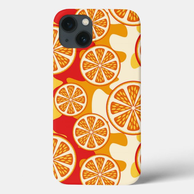 Funda De Case-Mate Para iPhone patrón naranja (Reverso)