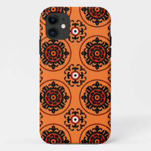 Funda Para iPhone 11 Patrón Naranja Suzani