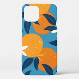 Funda Para iPhone 12 Patrón naranja: textura inoxidable vintage