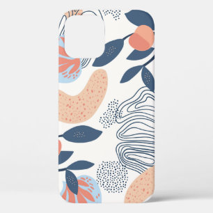 Funda Para iPhone 12 Patrón natural sin foco. Formas abstractas, frutos