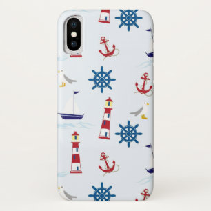 Funda Para iPhone X Patrón náutico