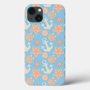 Funda Para iPhone 13 Patrón náutico pastoral
