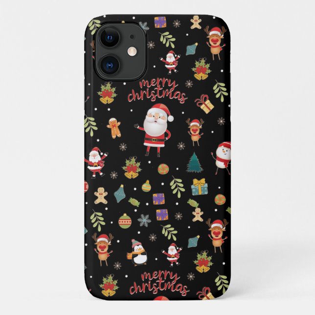 Funda De Case-Mate Para iPhone Patrón navideño (Reverso)