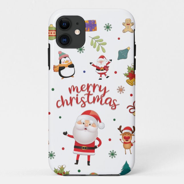Funda De Case-Mate Para iPhone Patrón navideño (Reverso)