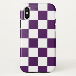 Funda Para iPhone X Patrón negrita de color púrpura y blanco