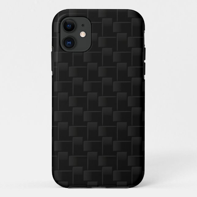 Funda De Case-Mate Para iPhone Patrón negro a cuadros (Reverso)