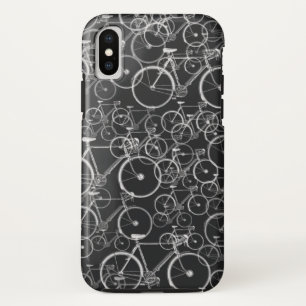 Funda Para iPhone XS patrón negro de bicicletas ~ ciclismo
