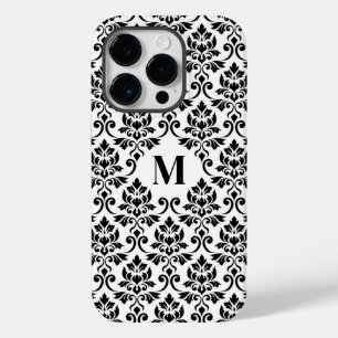 Funda Para iPhone 14 Pro De Case-Mate Patrón negro de Damask de Feuille (Personalizado)