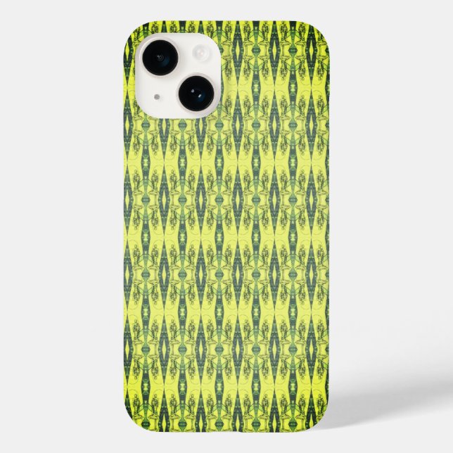 Funda De Case-Mate Para iPhone Patrón negro y amarillo (Reverso )