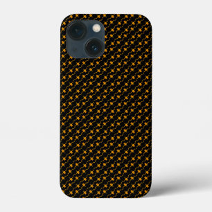 Funda Para iPhone 13 Mini patrón negro y amarillo