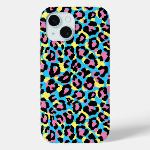 Funda Para iPhone 15 Patrón Neon Leopard Spots