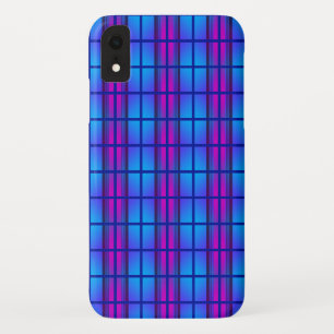 Funda Para iPhone XR Patrón neón púrpura azul