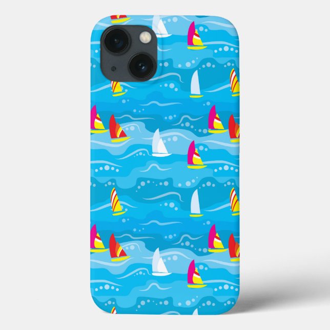 Funda De Case-Mate Para iPhone Patrón Neon Yacht (Reverso)