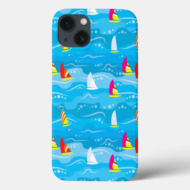 Funda De Case-Mate Para iPhone Patrón Neon Yacht (Reverso)