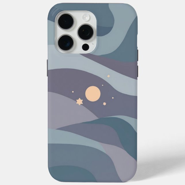 Funda De Case-Mate Para iPhone Patrón nocturno impermeable ilove night (Reverso )