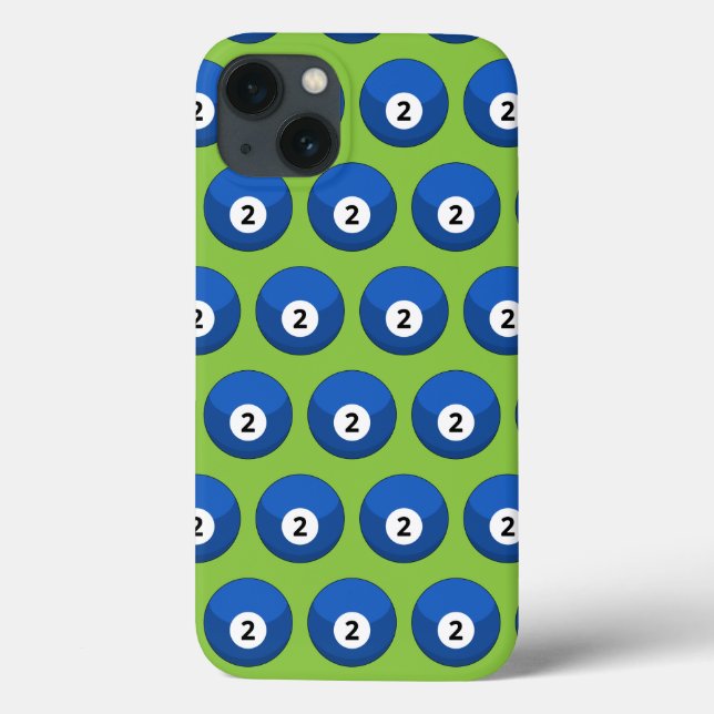 Funda De Case-Mate Para iPhone Patrón número dos de la bola azul Billiard (Reverso)