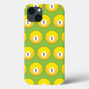 Funda Para iPhone 13 Patrón número uno de la bola amarilla Billiard