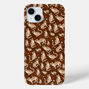 Funda Para iPhone 15 Mini Patrón Ocelot