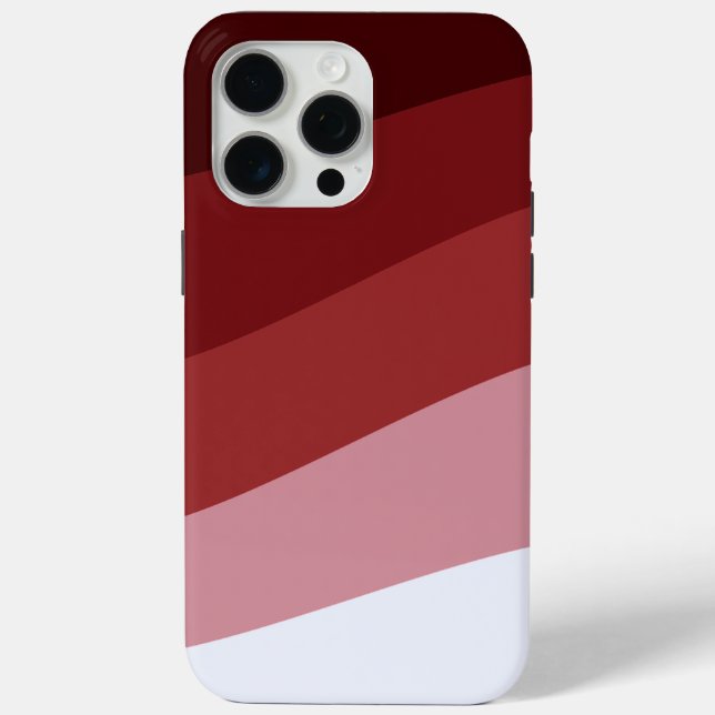 Funda De Case-Mate Para iPhone Patrón Ombre Blanco Rojo (Reverso )