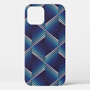 Funda Para iPhone 12 Patrón ondulado geométrico sin soldadura con punto