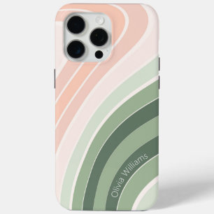 Funda Para iPhone 15 Pro Max Patrón ondulado retro Groovy