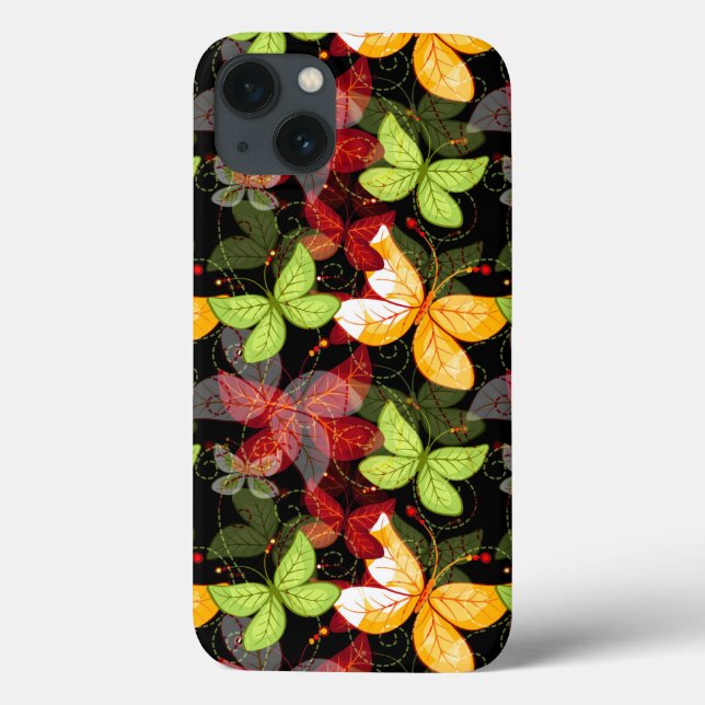 Funda De Case-Mate Para iPhone Patrón oscuro de otoño (Reverso)
