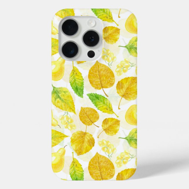 Funda De Case-Mate Para iPhone Patrón otoñal acuarela (Reverso )