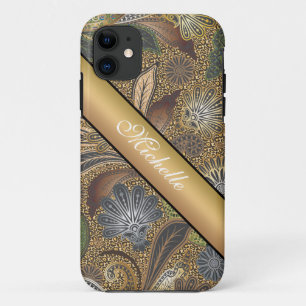 Funda Para iPhone 11 Patrón Paisley de impresión animal