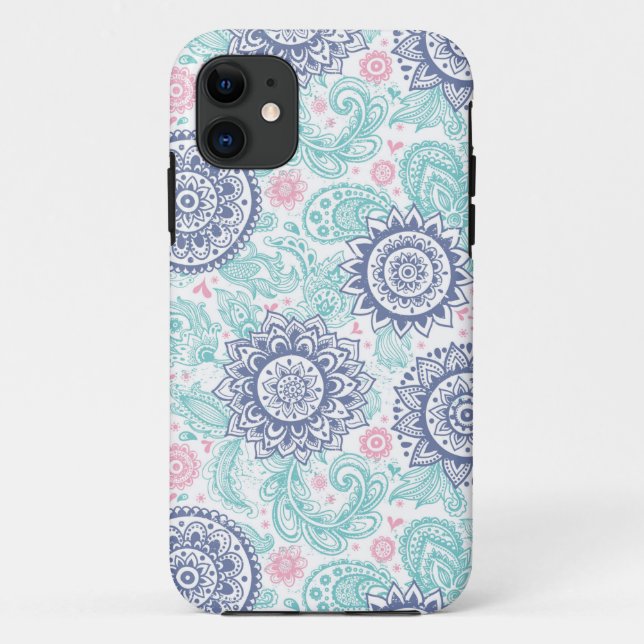 Funda De Case-Mate Para iPhone Patrón Paisley Étnico (Reverso)