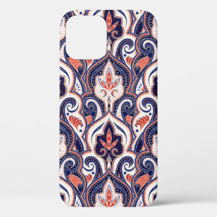 Funda Para iPhone 12 Patrón paisley indio sin fisuras. Arabesco persa