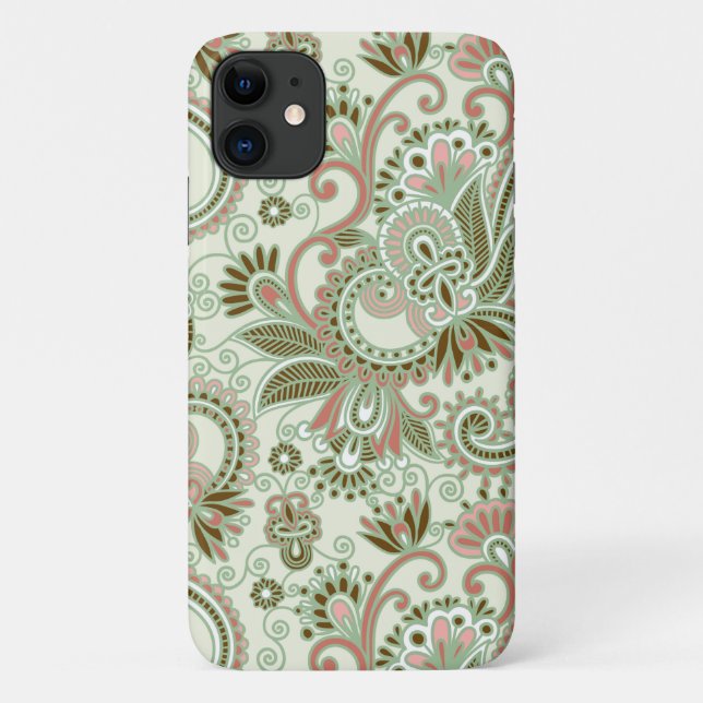 Funda De Case-Mate Para iPhone Patrón Paisley, paisley persa, paisley oriental (Reverso)