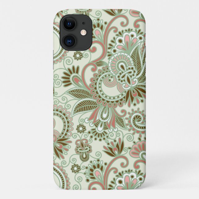 Funda De Case-Mate Para iPhone Patrón Paisley, paisley persa, paisley oriental (Reverso)